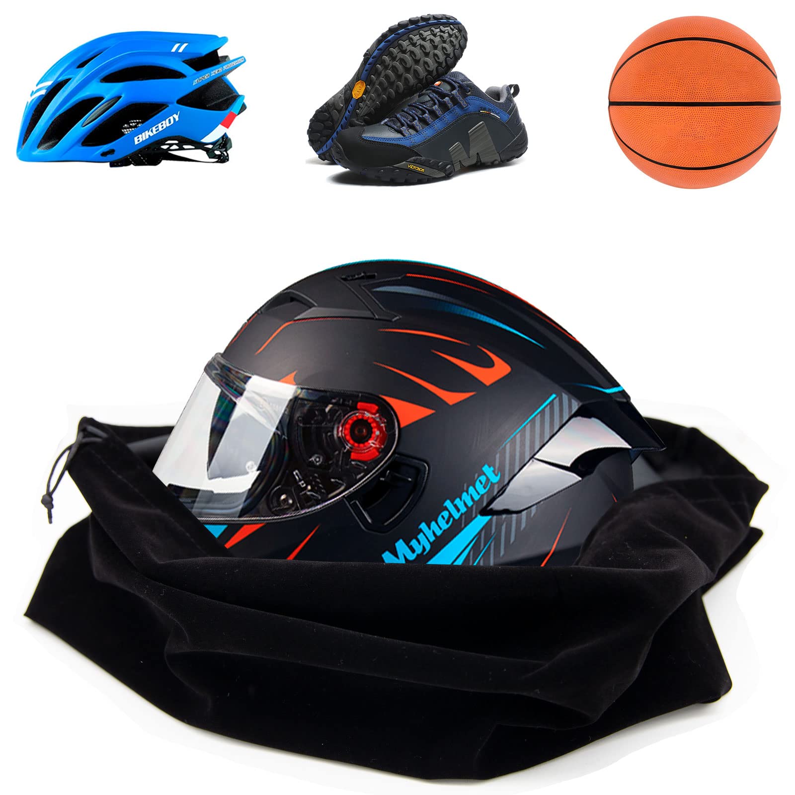 Motorcycle Helmet Bag Helmet Bag Welding Mask Hood Storage Large Storage Bag Velvet Cloth Packing Bag Black Velvet Pouch Bags wi